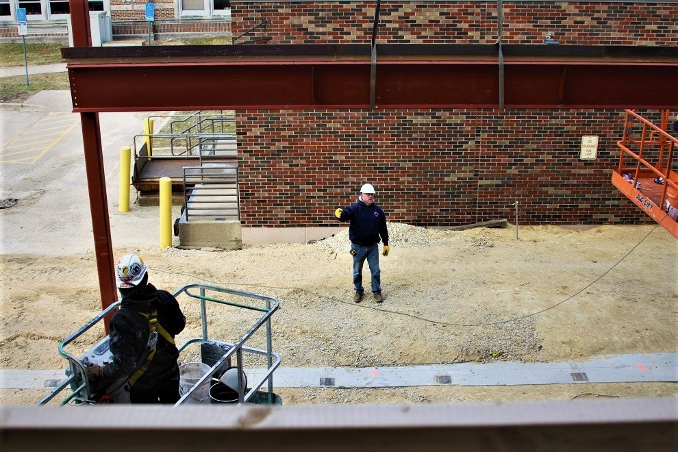 Clinton High School Steel Erection